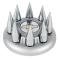 United Pacific Chrome Spike Hubcap Nut Cover For 1999-2018 Chevy & GMC Full Size Truck - Push-on 10351B