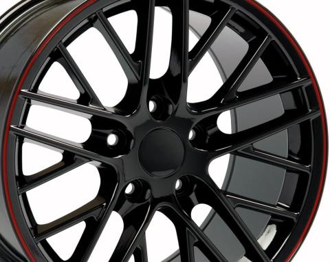 OE Replica Wheels CV08A - 17" Replica Wheel CV08A Fits Chevrolet Corvette - C6 ZR1 Rim 17x9.5 Redline CV08A-17095-5475-54BR