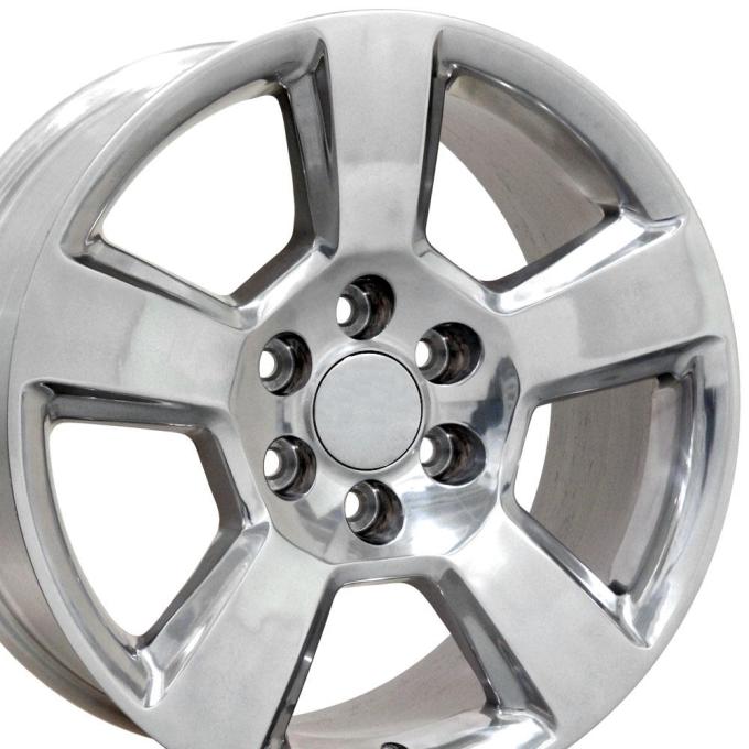 OE Replica Wheels CV76 - 20" Replica Wheel CV76 Fits Chevrolet Tahoe Rim 20x9 Polished Wheel CV76-20090-6550-27P
