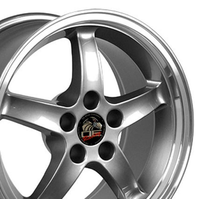 OE Replica Wheels FR04B - 17" Replica Wheel FR04 Fits Ford Mustang Cobra Rim 17x9 Gunmetal Wheel FR04B-D17090-5450-24GM