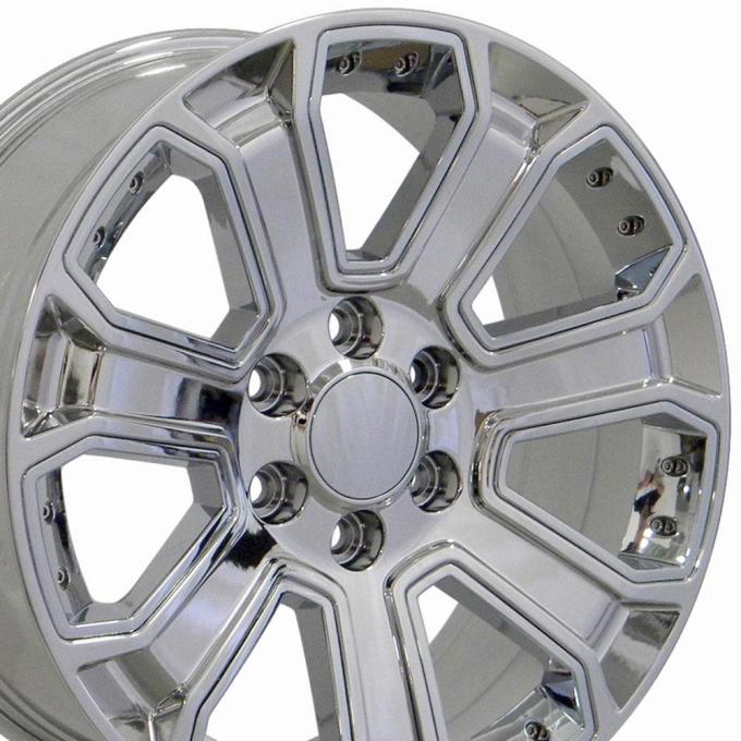 OE Replica Wheels CV93 - 20" Replica Wheel CV93 Fits Chevrolet Silverado Rim 20x8.5 Chrome Wheel CV93-20085-6550-31C-ic