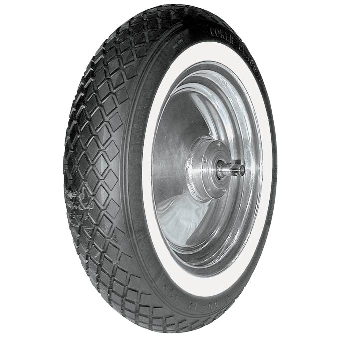 Coker Classic Motorcycle Diamond Tread 1.50 Inch Whitewall Tire 400-12 50624
