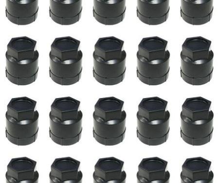 Redline Restomotive® 1988-1992 Camaro / Firebird 20 Piece Black Wheel Lugnut Cap / Cover Kit
