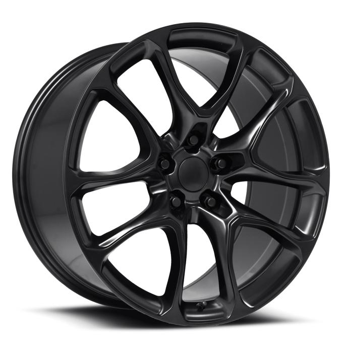 Factory Reproductions FR 551 - Durango SRT Replica Wheel 22x9.5 5x5 +35 HB 71.5 Durango SRT Satin Black with Cap 551295355003F