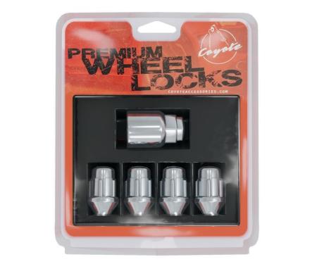 Factory Reproductions Lock Set Lockset - 12mm x1.50 (1.38") Bulge Acorn Chrome- 4pcs+Key (741145b) L-LO12150C