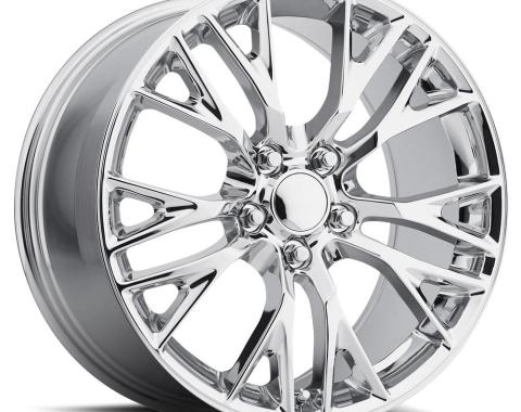 Factory Reproductions FR 22 &ndash; C7 Z06 Corvette Replica Wheels 20x12 5x4.75 +59 HB 70.3 2015 C7 Z06 Chrome with Cap 22012593401