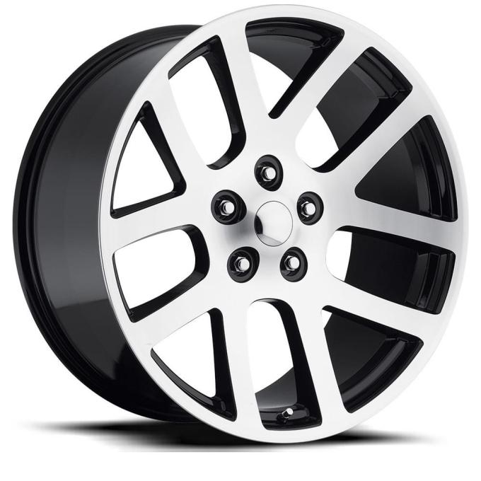 Factory Reproductions FR 60 &ndash; Ram Truck Srt10 Replica Wheels 20x9 5x5.5 +25.4 HB 77.8 Dodge Ram Srt10 Black Machine Face with Cap 60090255507
