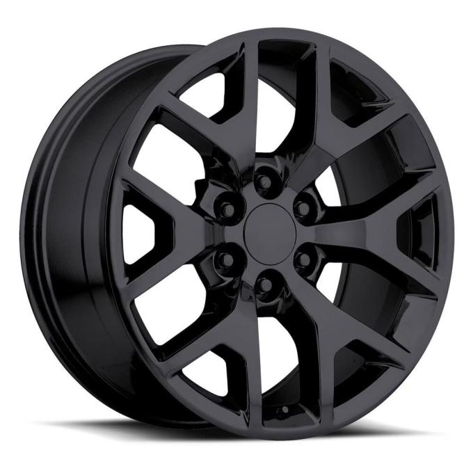 Factory Reproductions FR 44 &ndash; GMC Sierra Replica Wheels 22x9 6x5.5 +31 HB 78.1 2014 Sierra 744 Gloss Black with Cap 44290316502