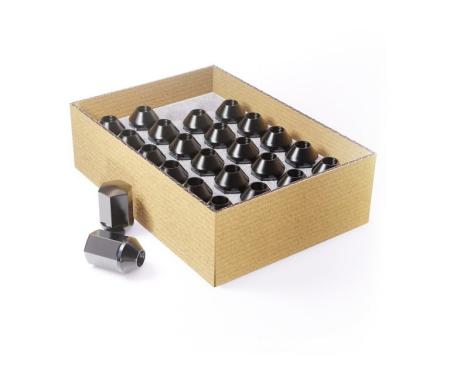 Factory Reproductions Install Kit 14mm X 2.0 (2.125") Ford Factory Style (13/16) Black 24 Lug Nuts L-KIT14200B-24F
