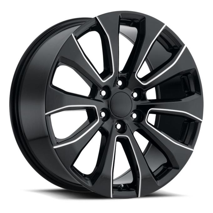 Factory Reproductions FR 92 &ndash; Silverado High Country Replica Wheel 22x9 6x5.5 +28 HB 78.1 2019 Silverado Split 5spk Gloss Black/Milled with Cap 92290286513