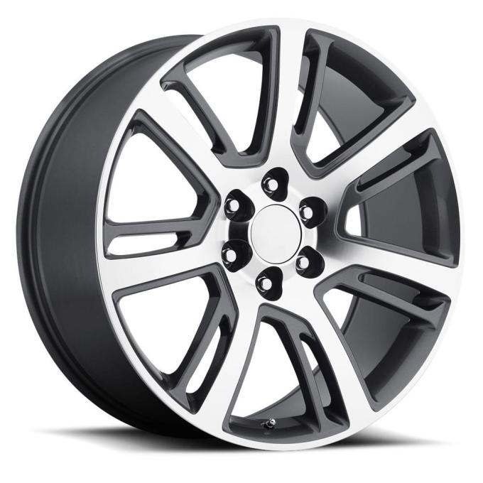 Factory Reproductions FR 48 &ndash; Cadillac Escalade Replica Wheels 24x10 6x5.5 +31 HB 78.1 2015 Escalade Grey Machine Face with Cap 48410316510