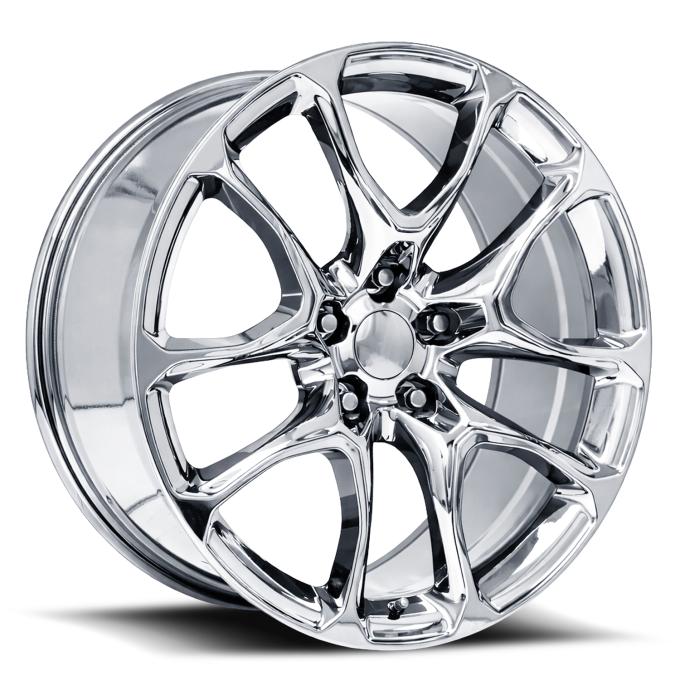 Factory Reproductions FR 551 - Durango SRT Replica Wheel 22x9.5 5x5 +35 HB 71.5 Durango SRT Chrome with Cap 551295355001F