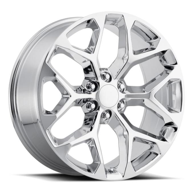 Factory Reproductions FR 59 &ndash; Chevrolet Truck Snowflake Replica Wheels 20x9 6x5.5 +27 HB 78.1 2014 Chevy Snowflake Chrome with Cap 59090276501