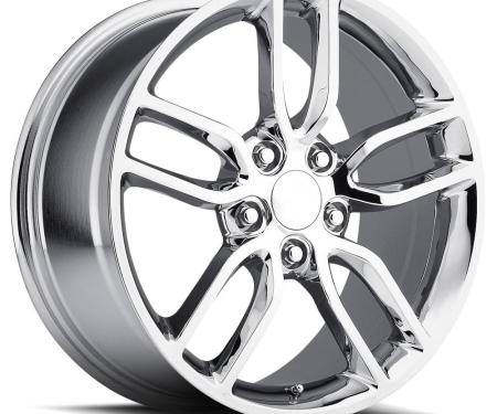 Factory Reproductions FR 26 &ndash; C7 Z51 Corvette Replica Wheels 19x8.5 5x4.75 +56 HB 70.3 2015 Corvette Style 26 Z51 Chrome with Cap 26985563401