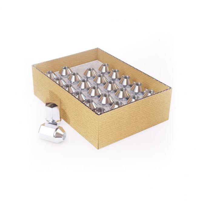 Factory Reproductions Install Kit 14mm X 1.5 (1.66") Ford Truck Factory Style (13/16) Chrome 24 Lug Nuts L-KIT14150C-24F
