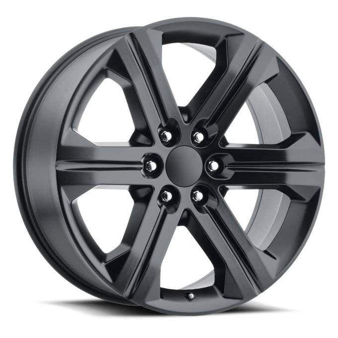 Factory Reproductions FR 47 &ndash; GMC Sierra Replica Wheels 22x9 6x5.5 +24 HB 78.1 '18 Sierra Satin Black with Cap 47290246503
