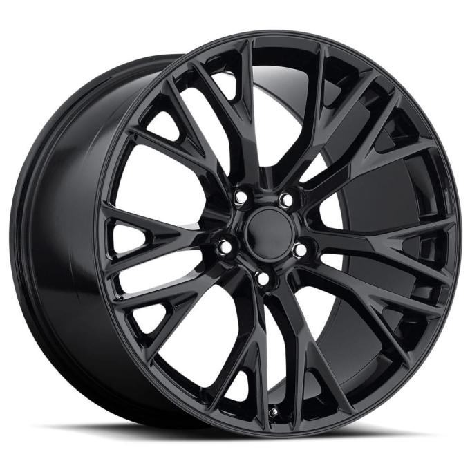 Factory Reproductions FR 22 &ndash; C7 Z06 Corvette Replica Wheels 20x12 5x4.75 +59 HB 70.3 2015 C7 Z06 Gloss Black with Cap 22012593402
