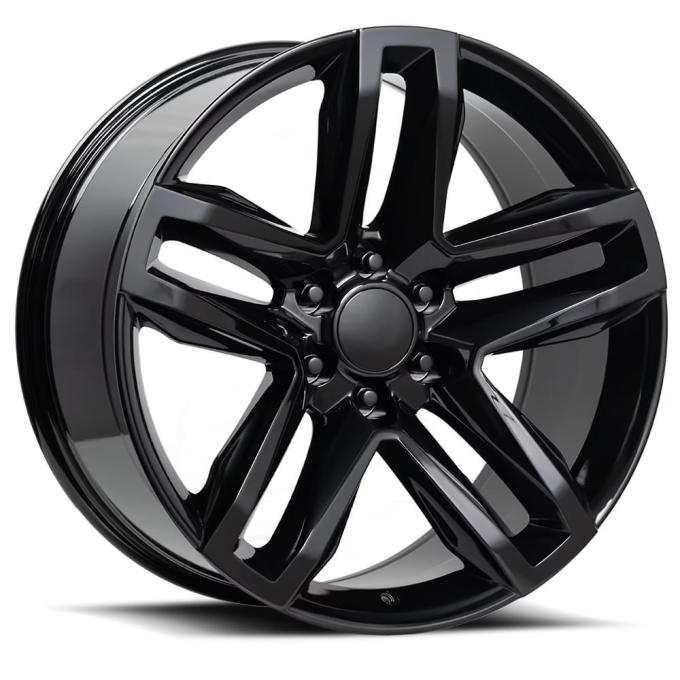 Factory Reproductions FR 94 &ndash; Silverado Z71 Trail Boss Replica Wheels 22x9 6x5.5 +15 HB 78.1 Z71 Split 5 Spoke Gloss Black with Cap 94290156502
