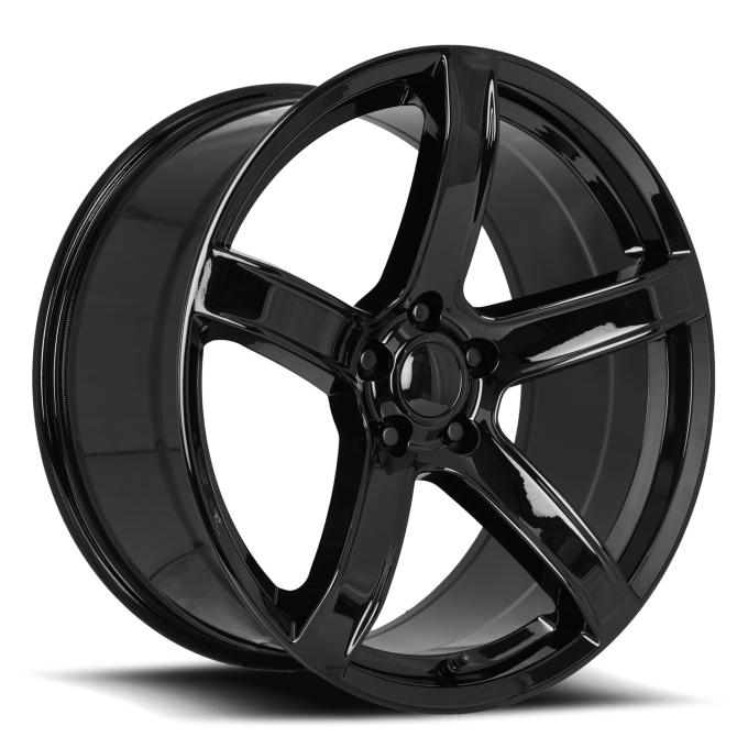 Factory Reproductions FR 77f &ndash; Dodge Hellcat HC2 Replica Wheels 20x9.5 5x115 +15 HB 71.5 Hellcat HC2 Gloss Black with Cap 77095151502F