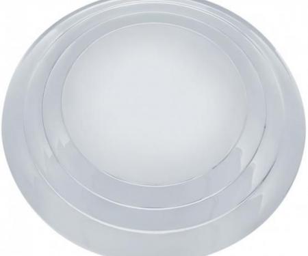 United Pacific Stainless Steel Three Rings Smooth Hub Cap For 1932-35 Ford Car & Truck A6030