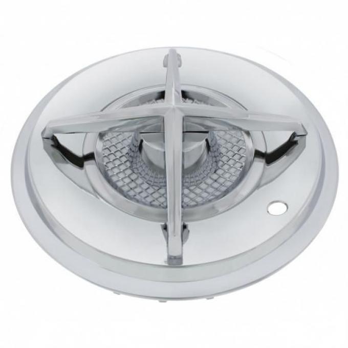 United Pacific 14" Chrome Plated Cross Bar Hub Cap (4/Set) C5051