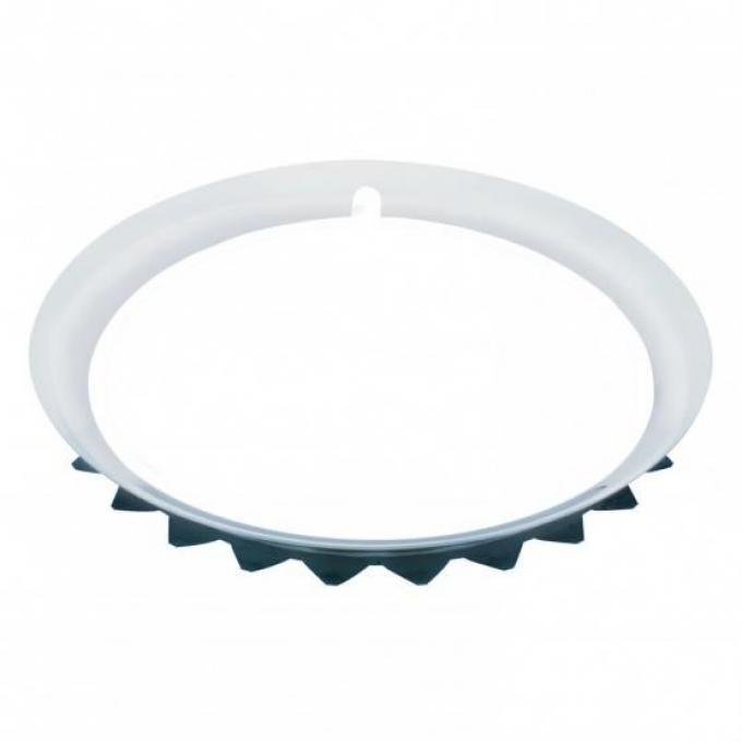 United Pacific 15" Polished Stainless Steel Contoured Beauty Wheel Rim A6224-8