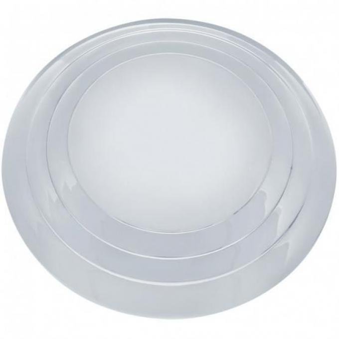 United Pacific Stainless Steel Three Rings Smooth Hub Cap For 1932-35 Ford Car & Truck A6030