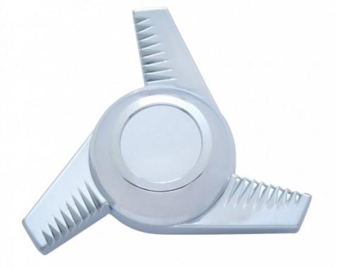 United Pacific Chrome Plastic 3 Bar Left Swing Hub Cap Spinner Only 10720