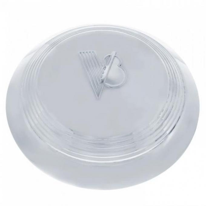 United Pacific V8 Embossed Stainless Steel Hub Cap For 1940-41 Ford Car & Truck A6029