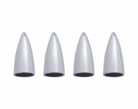 United Pacific Chrome Bullet Head Valve Caps (4 Pack) 70061