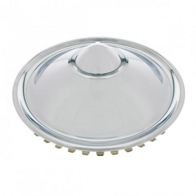United Pacific 16" Chrome Plated Sombrero Hubcap Set With Bullet Center (4/Set) C5063