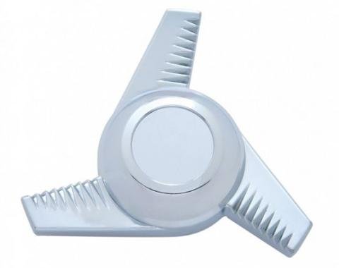 United Pacific Chrome Plastic 3 Bar Right Swing Hub Cap Spinner Only 10721