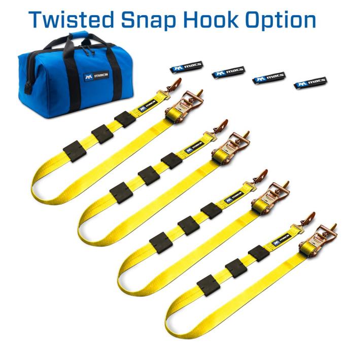 Race Ramps 2 x 10 Tire Block Strap Pack with Twisted Snap Hook Ends ...