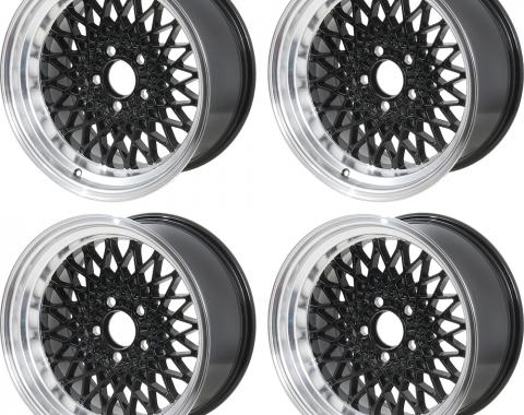 OER 1982-92 Firebird, GTA Aluminum Alloy Wheel Set of 4, 17" x 9", Black *R4409