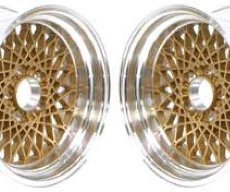 OER 16" x 8" Gold GTA Style Alloy Wheel Set with 4-3/4" Backspacing and 0mm Offset *R4406