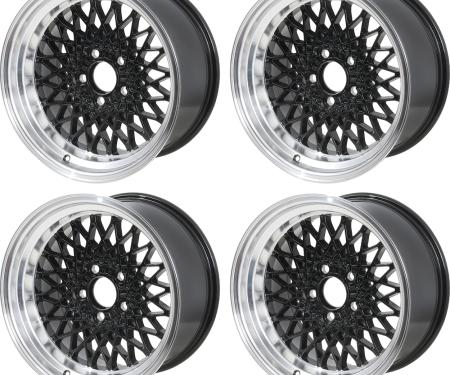1982-92 Firebird, GTA Aluminum Alloy Wheel Set of 4, 17" x 9", Black