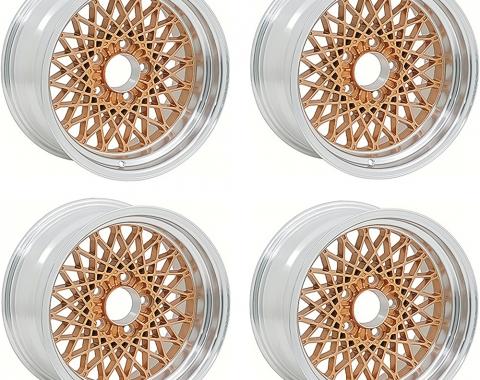 OER 1982-92 Firebird, GTA Aluminum Alloy Wheel Set of 4, 17" x 9", Gold *R4408