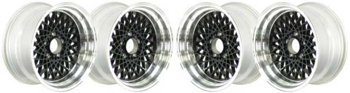 OER 1982-92 Camaro / Firebird, 78-87 Buick Regal - 16" x 8" Black GTA Style Alloy Wheel Set *R4411
