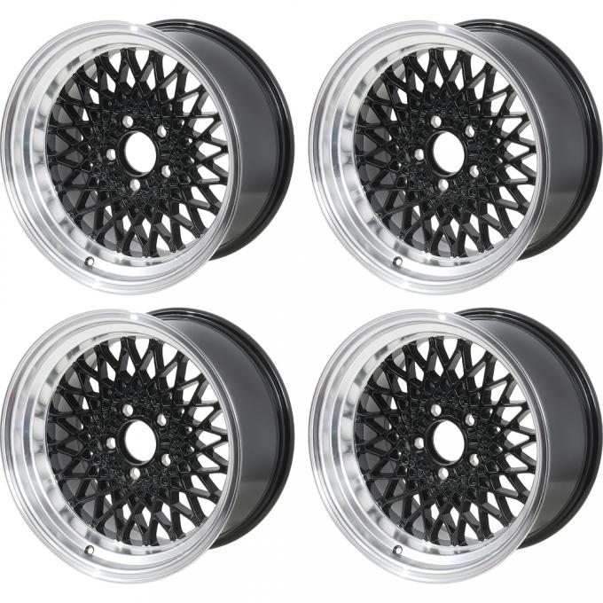 OER 1982-92 Firebird, GTA Aluminum Alloy Wheel Set of 4, 17" x 9", Black *R4409