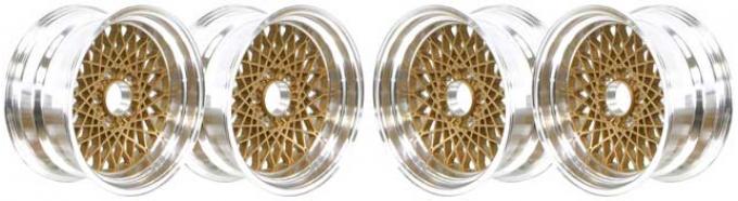 OER 16" x 8" Gold GTA Style Alloy Wheel Set with 4-3/4" Backspacing and 0mm Offset *R4406