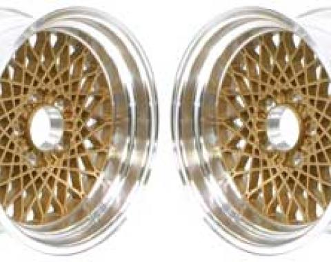 OER 1982-92 Camaro / Firebird 16" x 8" Gold GTA Style Alloy Wheel Set *R4407