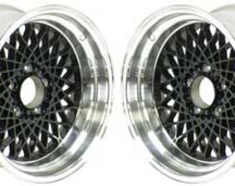 OER 1982-92 Camaro / Firebird, 78-87 Buick Regal - 16" x 8" Black GTA Style Alloy Wheel Set *R4411